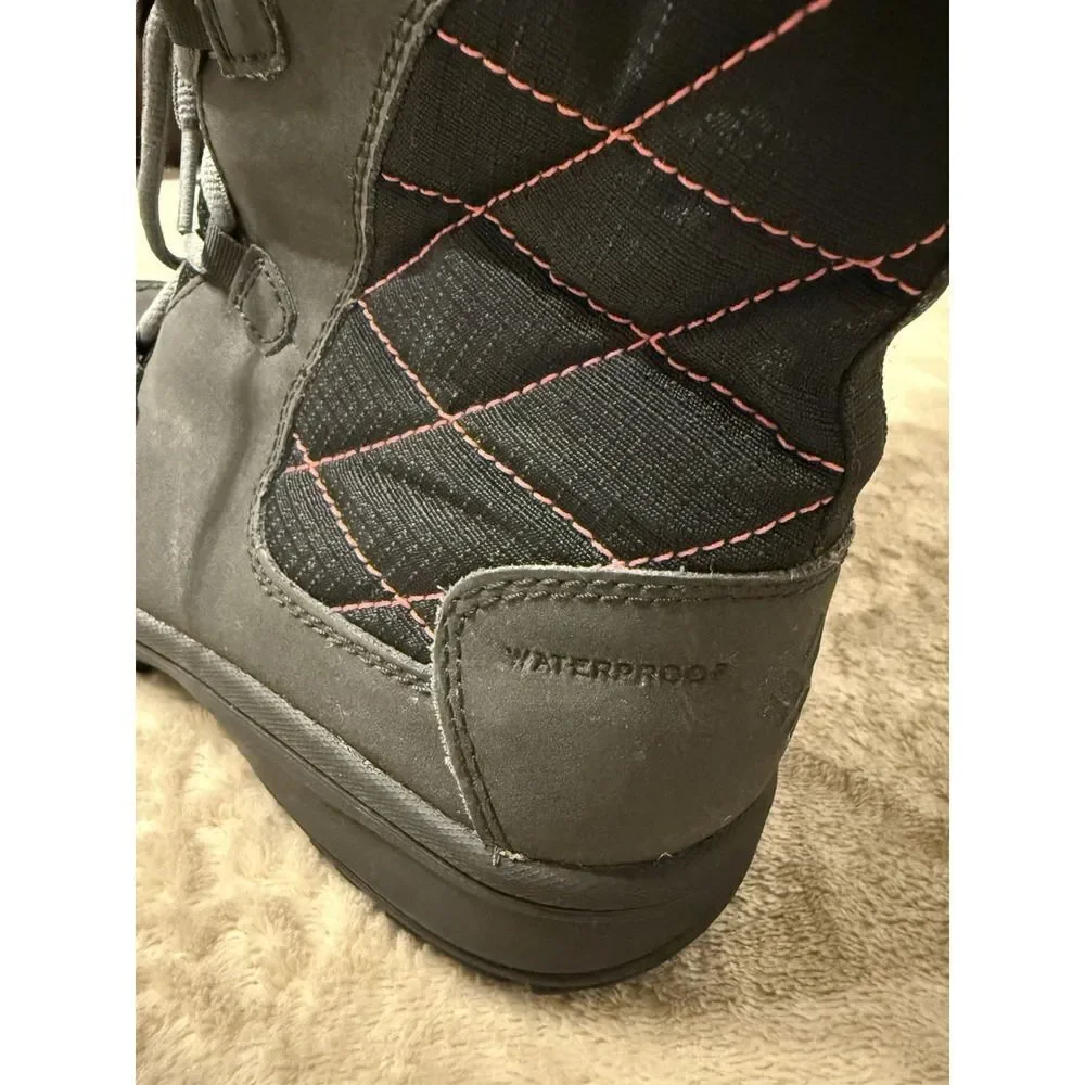 Columbia Waterproof Fur Lined Ice Maiden Youth Gray Winter Boots. Sz 4